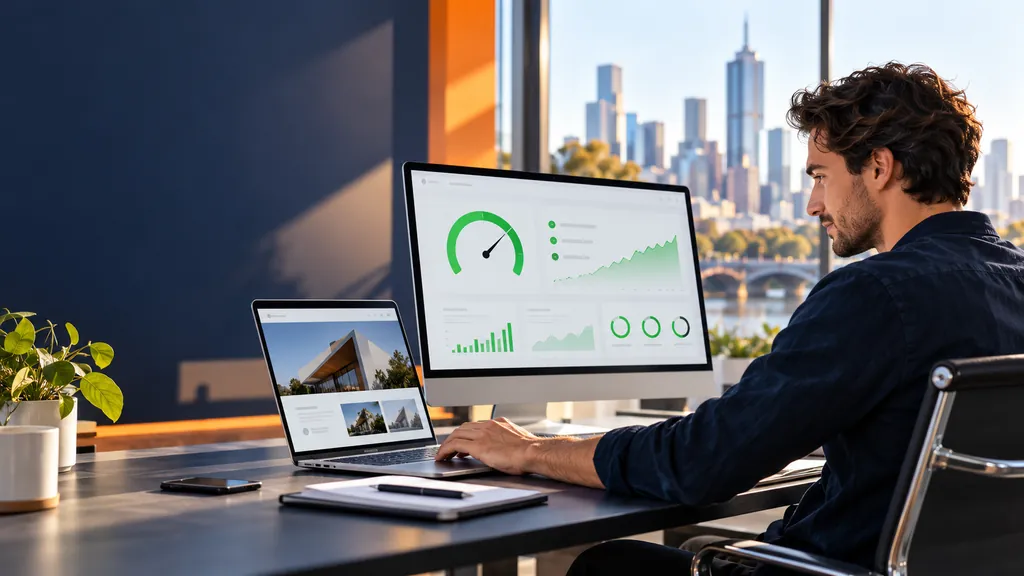 Web performance specialist reviewing Core Web Vitals dashboards