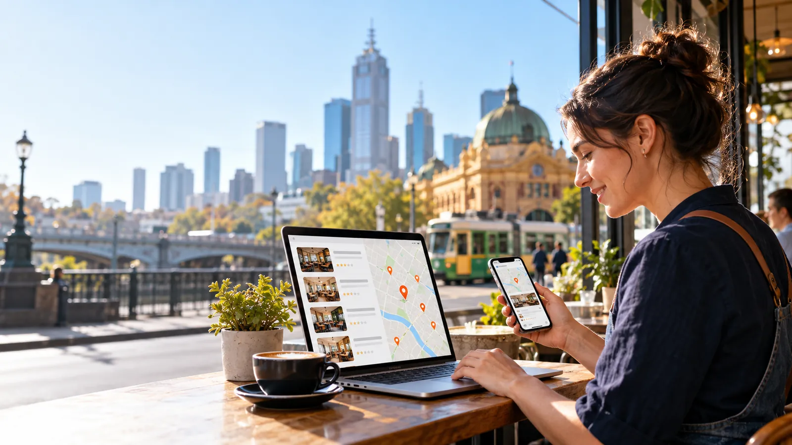 Local Melbourne business visibility shown through map and search optimisation
