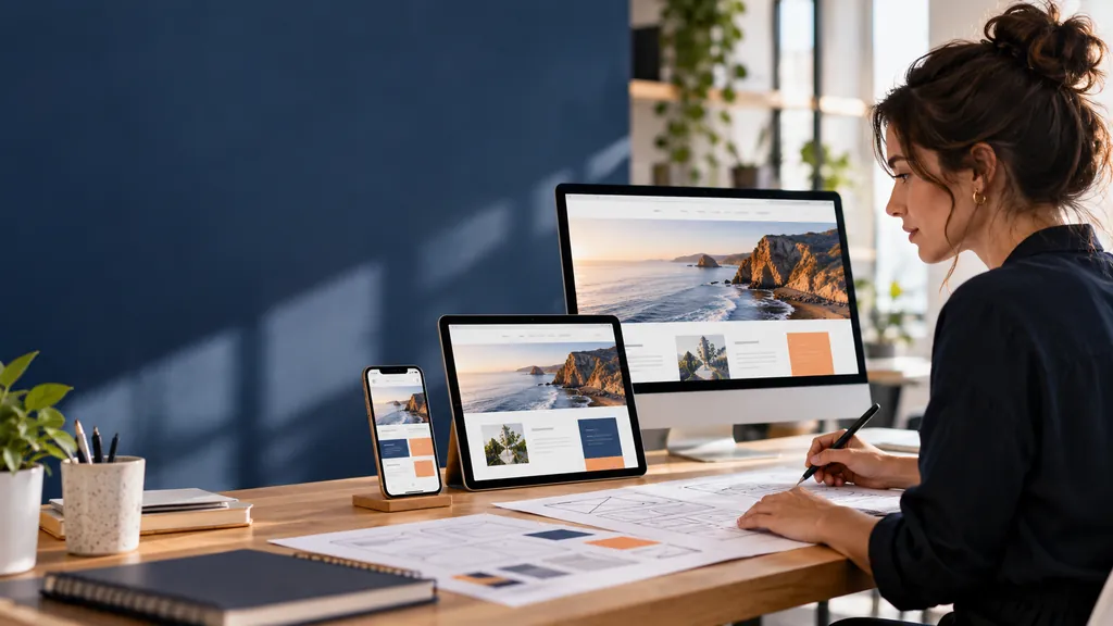 Mobile-first interface scaled from smartphone to tablet and desktop