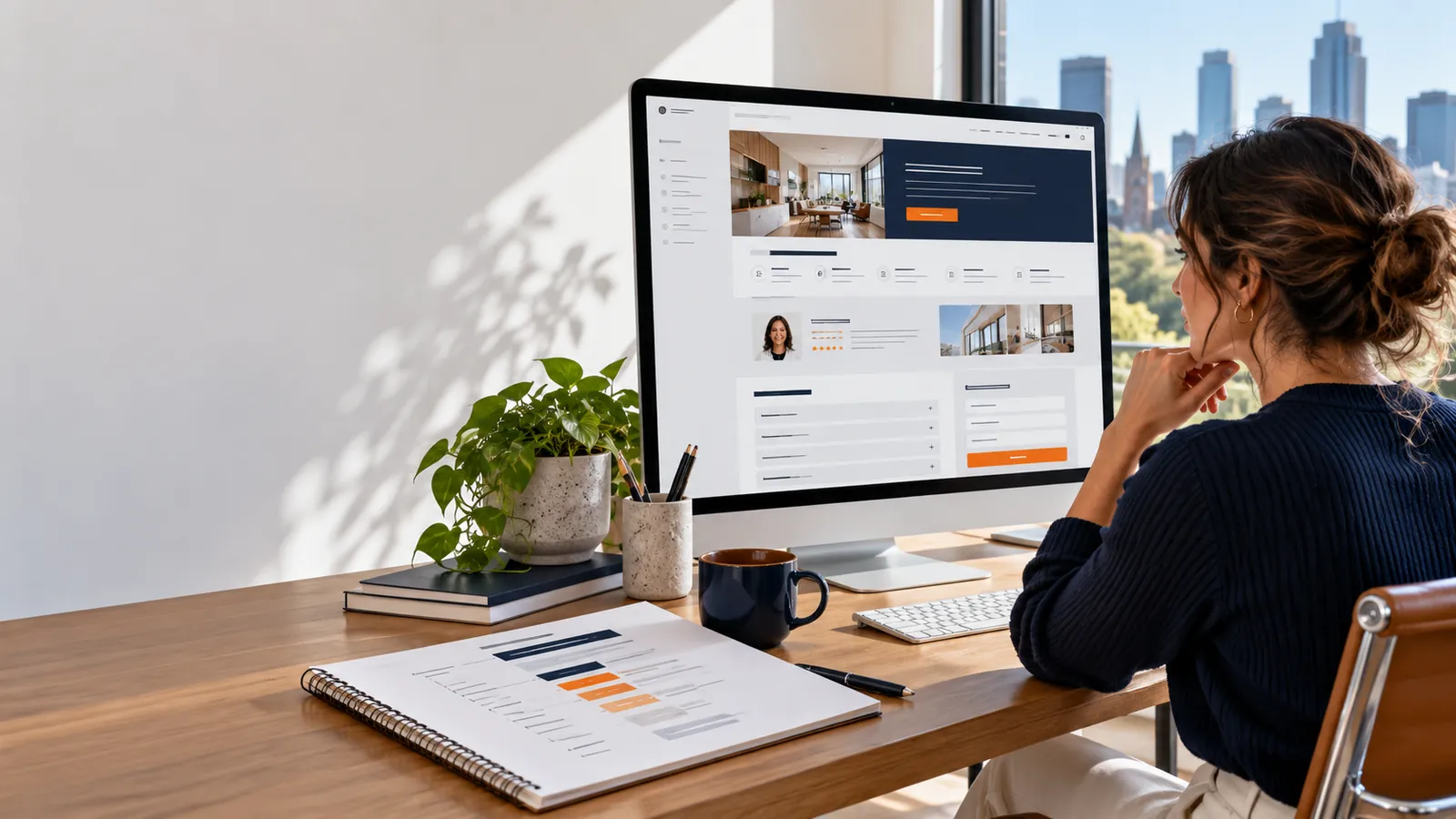 Content strategist structuring a clear SEO-friendly service page