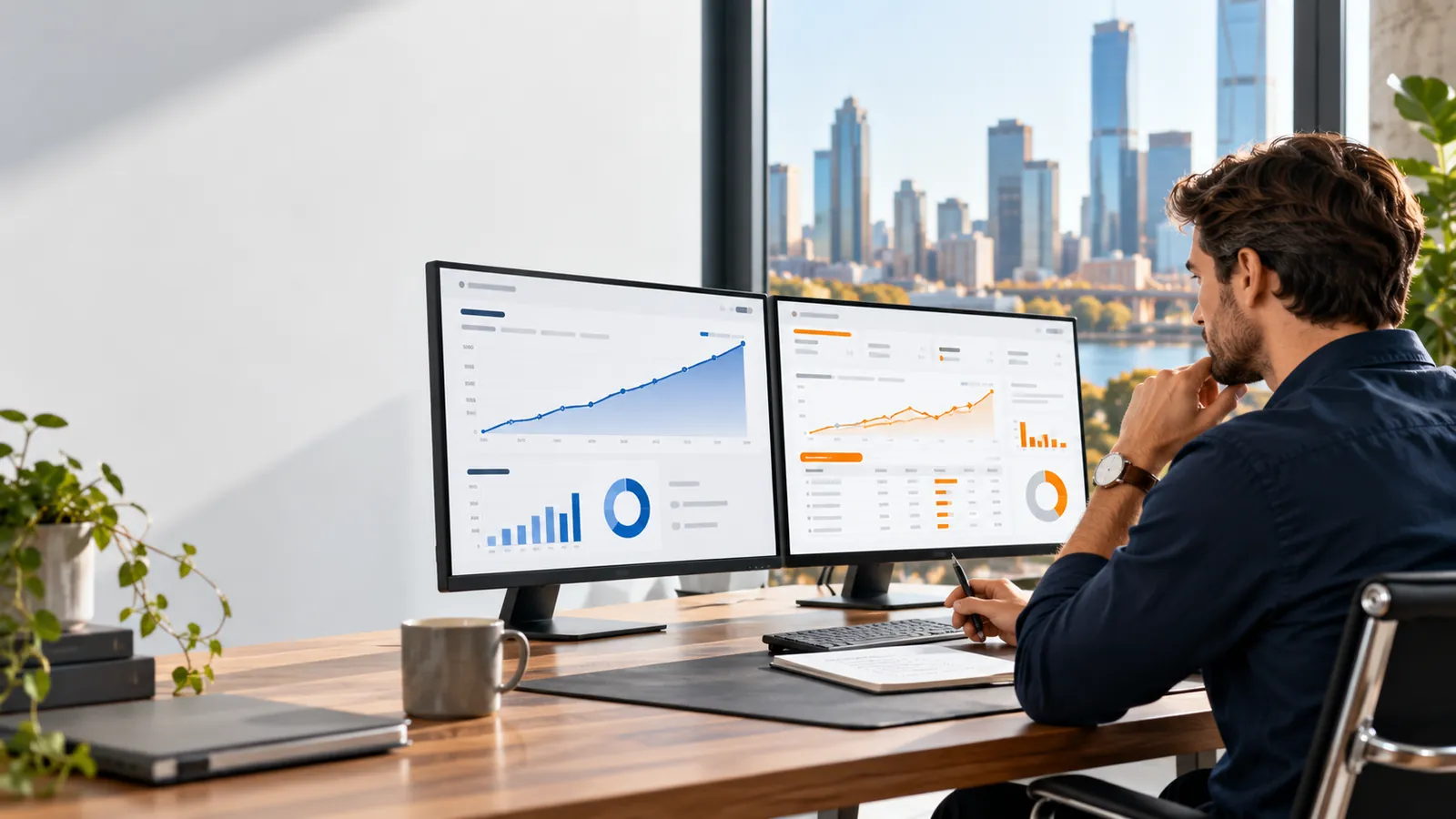 SEO and paid search campaign performance compared on analytics dashboards