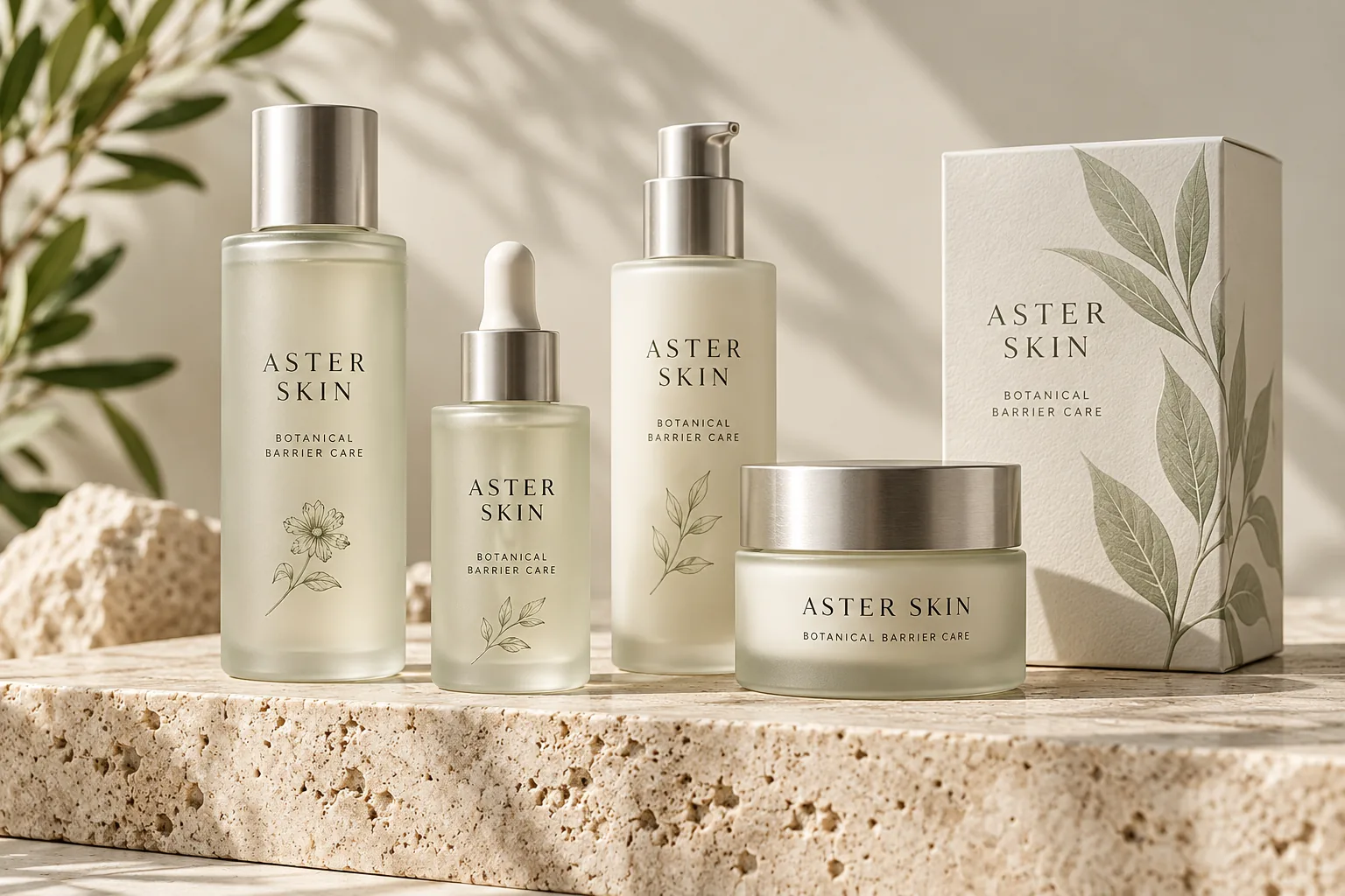 Melbourne Design Studio concept for Aster Skin Skincare Packaging, presented as a professional packaging design portfolio example.