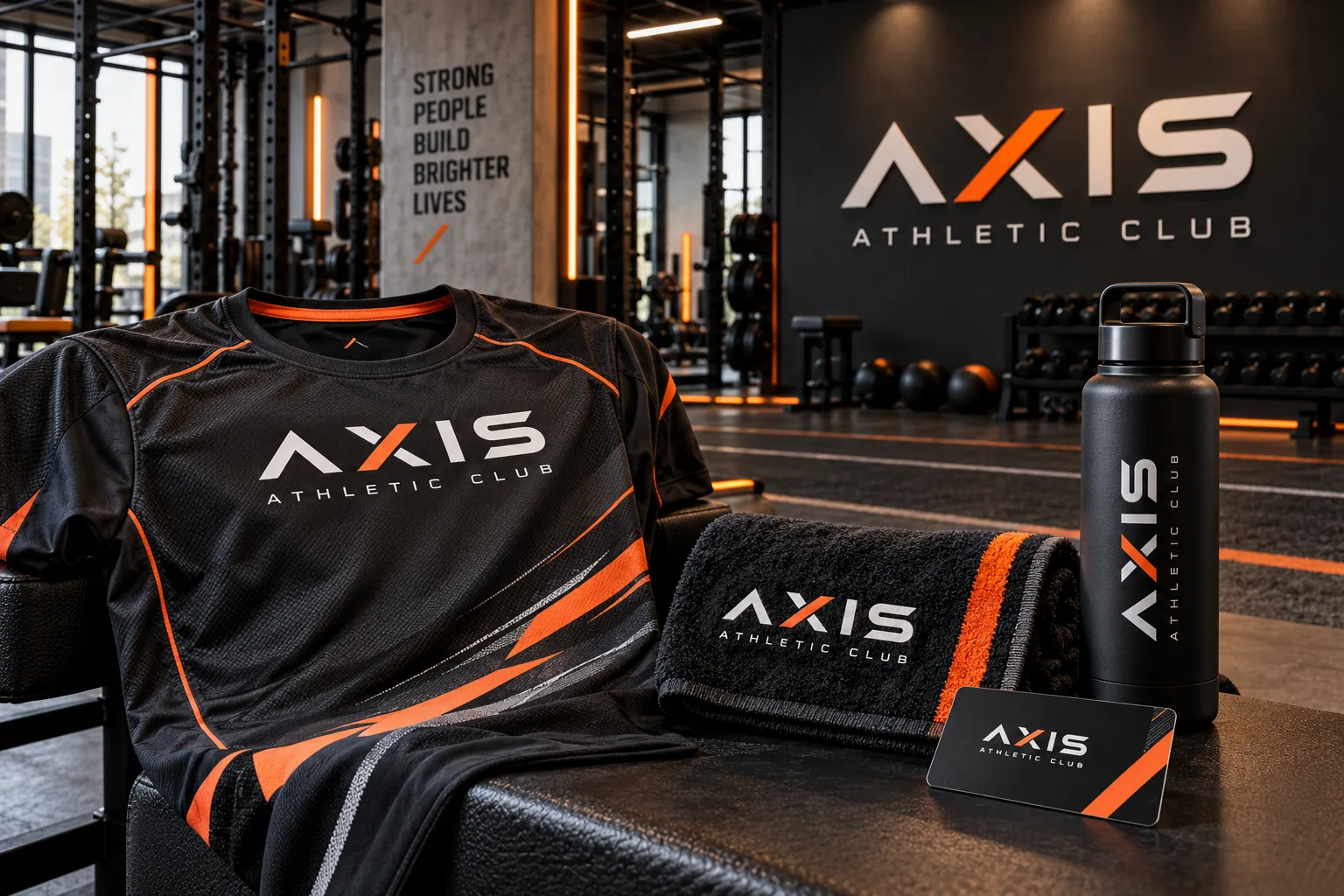Melbourne Design Studio concept for Axis Athletic Club, presented as a professional sports and fitness brand design portfolio example.