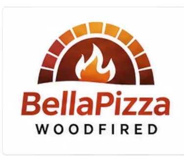 Melbourne Design Studio concept for BellaPizza Wood Fired Logo, presented as a professional logo design portfolio example.