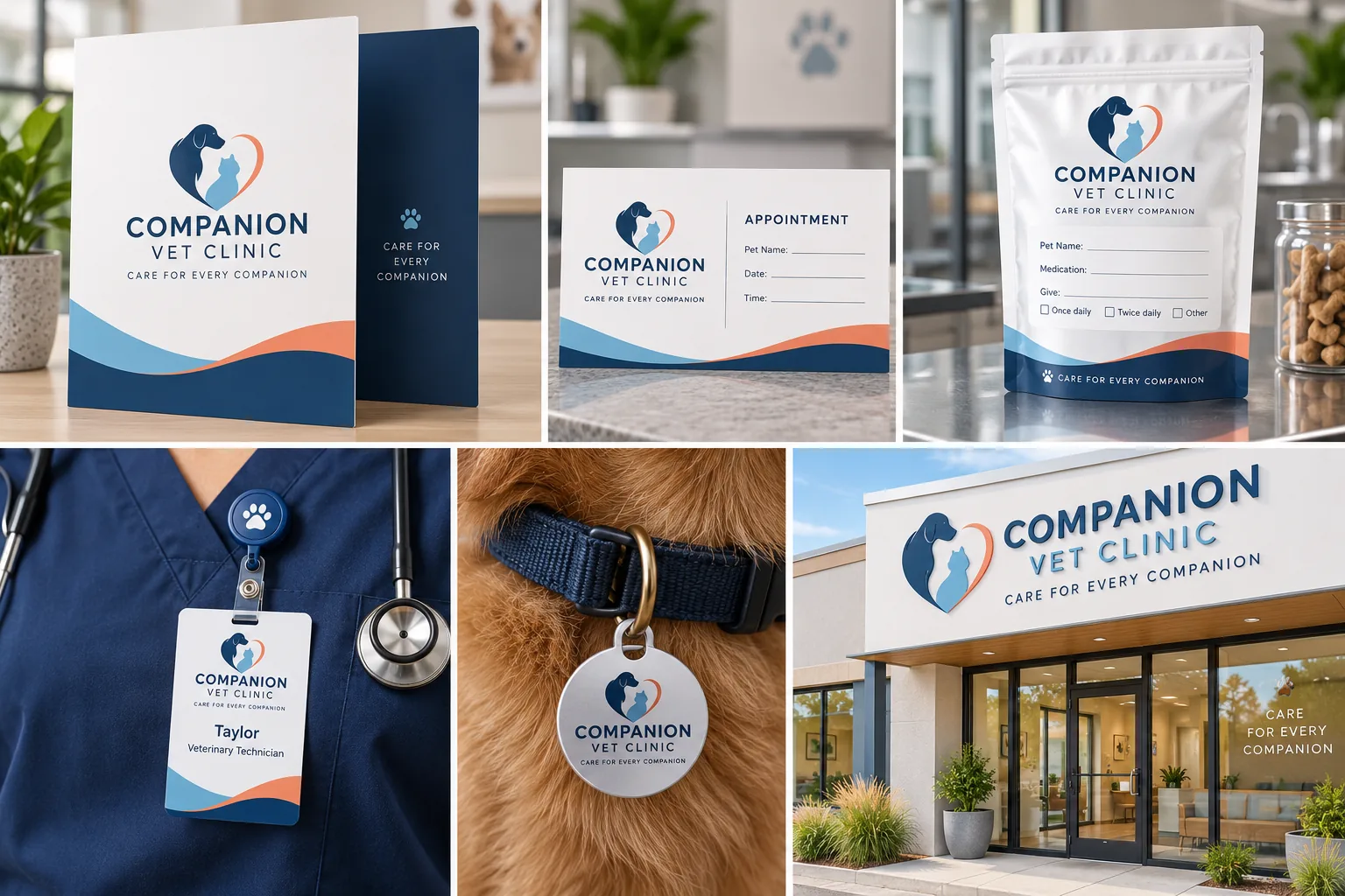 Melbourne Design Studio concept for Companion Vet Clinic, presented as a professional healthcare brand design portfolio example.