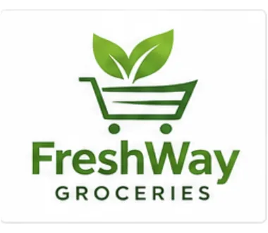 Melbourne Design Studio concept for FreshWay Groceries Logo, presented as a professional logo design portfolio example.