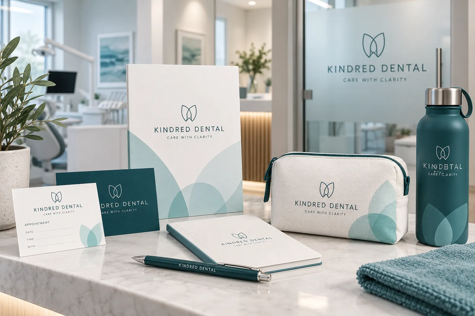 Melbourne Design Studio concept for Kindred Dental Branding, presented as a professional healthcare brand design portfolio example.