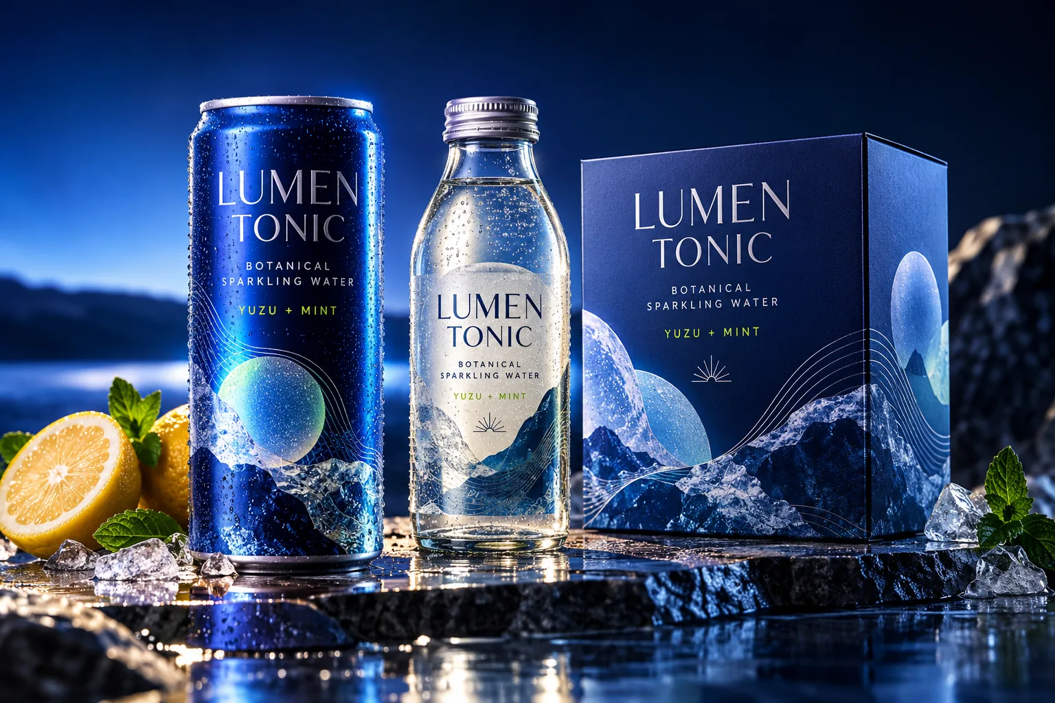 Melbourne Design Studio concept for Lumen Tonic Packaging, presented as a professional packaging design portfolio example.