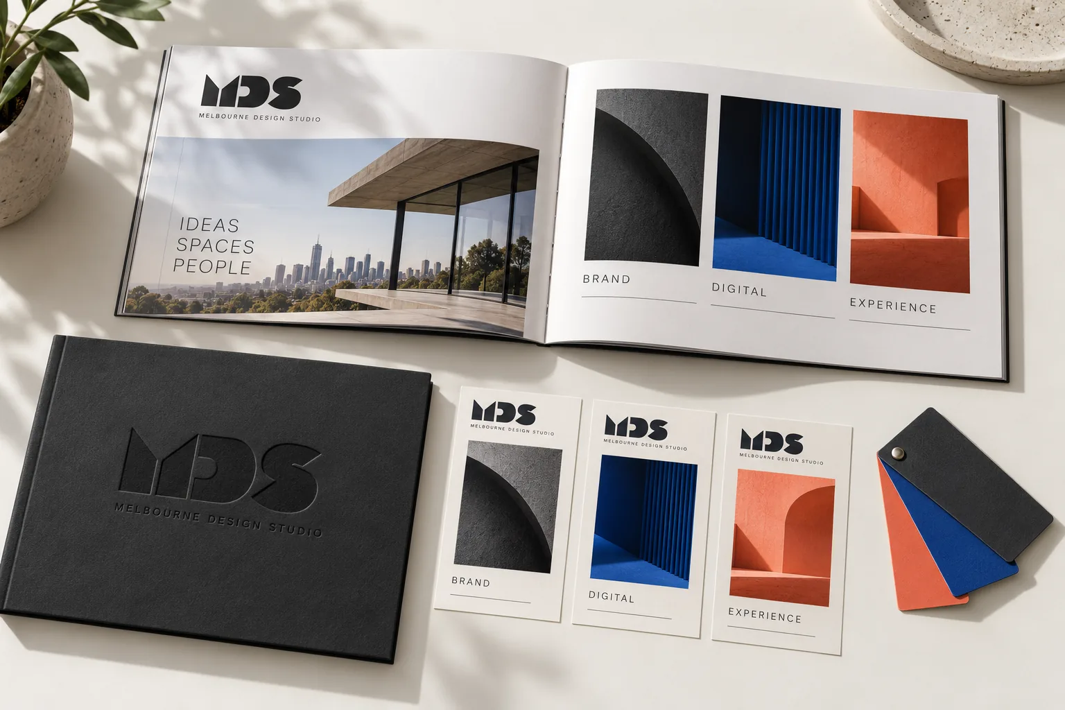 Melbourne Design Studio concept for MDS Capabilities Brochure, presented as a professional editorial and brochure design portfolio example.