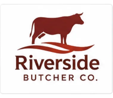 Melbourne Design Studio concept for Riverside Butcher Co Logo, presented as a professional logo design portfolio example.